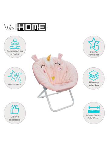 WellHome for Kids Kalppsessel in Rosa - (H)55 x Ø 50 cm