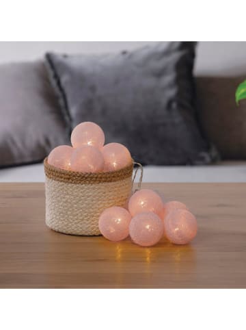 WellHome for Kids Girlanda LED w kolorze jasnoróżowym - 165 cm