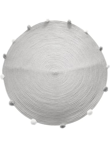 WellHome for Kids Kurzflor-Teppich in Weiß - Ø 90 cm