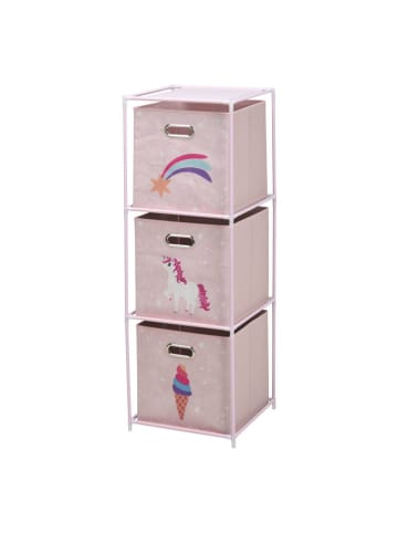 WellHome for Kids Aufbewahrungsregal in Rosa - (B)35 x (H)102 x (T)35 cm