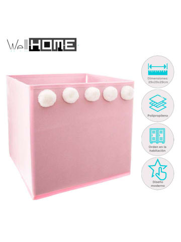 WellHome for Kids Pudełko w kolorze jasnoróżowym - 29 x 29 x 29 cm