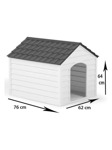 Paws&Whiskers Buda w kolorze beżowo-antracytowym dla psa - 62 x 64 x 76 cm