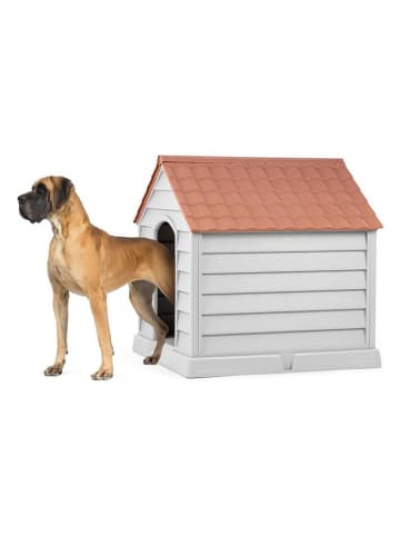 Paws&Whiskers Hondenhok lichtgrijs/lichtbruin - (B)95 x (H)102 x (D)98 cm