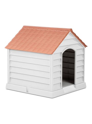 Paws&Whiskers Hundehütte in Hellgrau/ Hellbraun - (B)95 x (H)102 x (T)98 cm