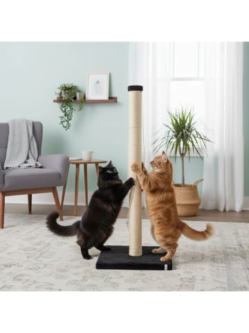 Paws&Whiskers Kratzbaum ''Aero'' in Schwarz - (B)37,5 x (H)102 x (T)37,5 cm