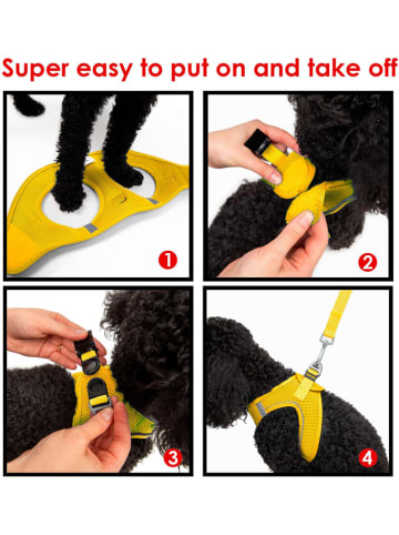 Paws&Whiskers Hundegeschirr in Gelb