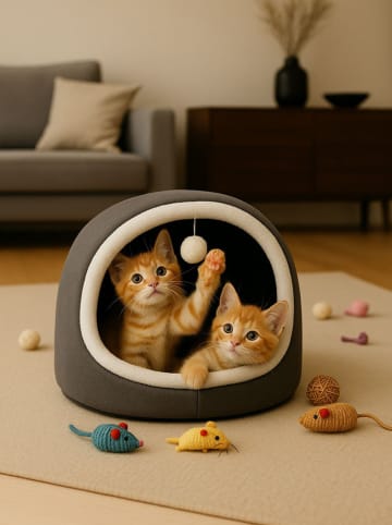 Paws&Whiskers Katzenbett "Alaska" in Grau