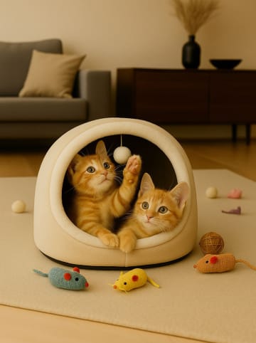 Paws&Whiskers Katzenbett "Alaska" in Beige