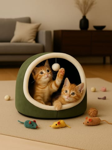 Paws&Whiskers Kattenmand "Alaska" groen