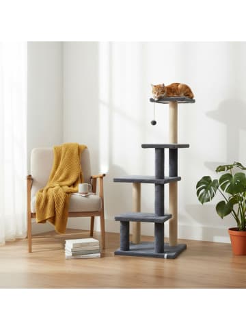 Paws&Whiskers Kratzbaum "Alessi" in Anthrazit - (B)45 x (H)117 x (T)45 cm