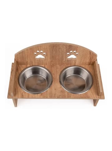 Paws&Whiskers 3tlg. Napfset in Hellbraun - (L)21 x (B)37 cm
