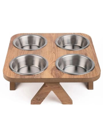 Paws&Whiskers 5tlg. Napfset in Hellbraun - (B)34 x (H)34 cm