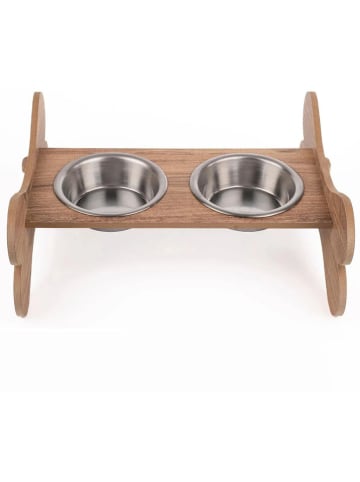 Paws&Whiskers 3-delige voerbakset lichtbruin - (B)38 x (H)20 cm