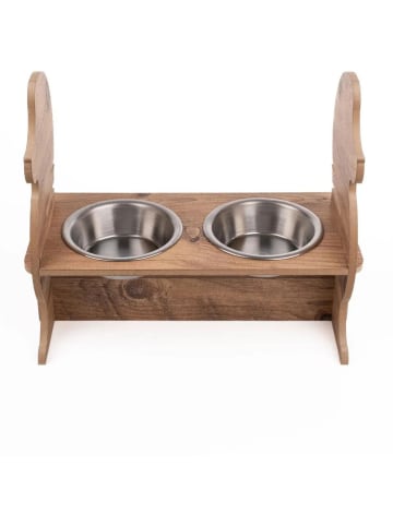 Paws&Whiskers 3-delige voerbakset lichtbruin - (B)38 x (H)20 cm