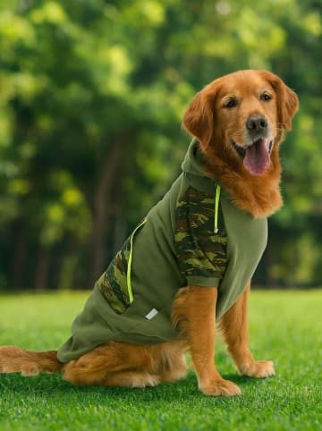 Paws&Whiskers Hondenhoodie kaki