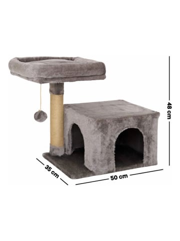 Paws&Whiskers Kratzbaum in Grau - (B)50 x (H)48 x (T)35 cm