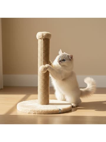 Paws&Whiskers Kratzbaum ''Coris'' in Beige - (H)52 x Ø 30 cm