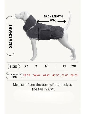 Paws&Whiskers Hundebademantel in Grau