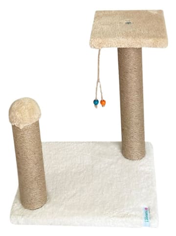 Paws&Whiskers Kratzbaum in Beige - (B)35 x (H)44 x (T)28 cm