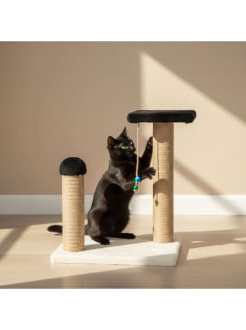 Paws&Whiskers Kratzbaum ''Liza'' in Schwarz - (B)35 x (H)44 x (T)28 cm