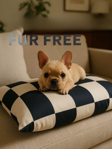 Paws&Whiskers Dierenbed "Fur FRee" wit/zwart