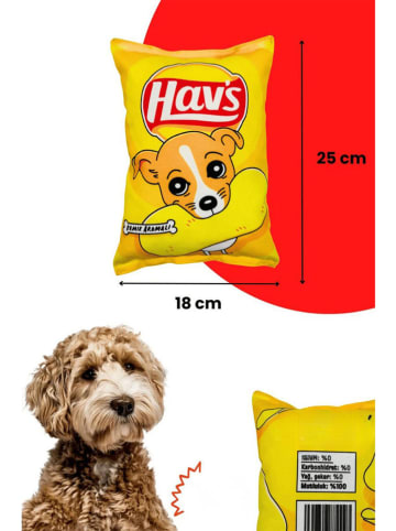 Paws&Whiskers Hondenspeelgoed geel - (B)18 x (H)25 cm