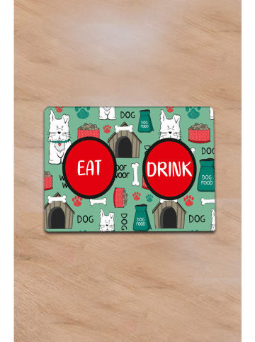 Paws&Whiskers Voerbakonderlegger groen/rood - (L)40 x (B)60 cm