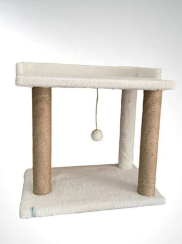 Paws&Whiskers Kratzbaum ''Liza'' in Creme - (B)50 x (H)48 x (T)35 cm