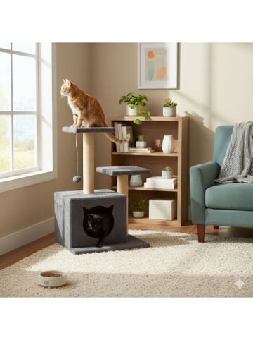 Paws&Whiskers Krabpaal "Lotti" antraciet - (B)45 x (H)73 x (D)35 cm