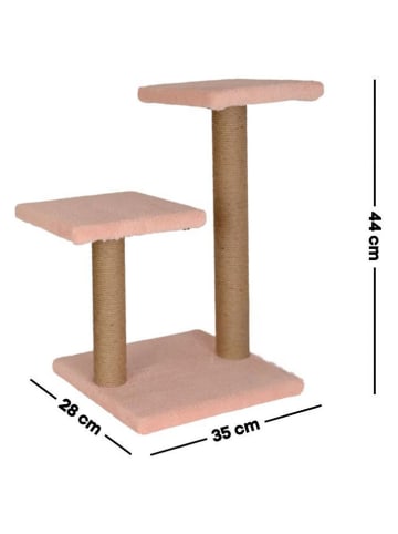 Paws&Whiskers Kratzbaum ''Luizi'' in Rosa - (B)35 x (H)44 x (T)28 cm