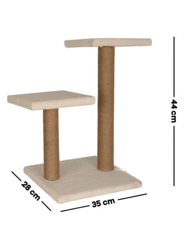 Paws&Whiskers Kratzbaum ''Luizi'' in Beige - (B)35 x (H)44 x (T)28 cm