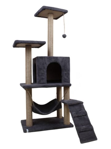 Paws&Whiskers Kratzbaum "Midas" in Anthrazit - (B)50 x (H)125 x (T)35 cm