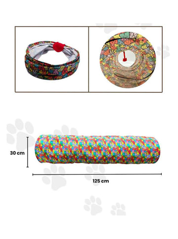 Paws&Whiskers Kattentunnel meerkleurig - (B)125 cm
