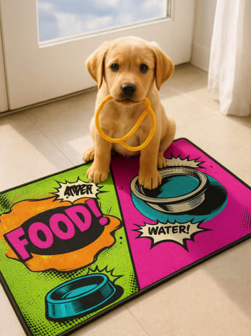 Paws&Whiskers Napfunterlage in Bunt - (L)40 x (B)70 cm