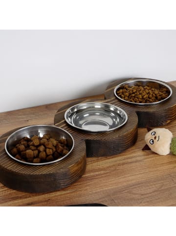 Scandinavia Concept Voerbak walnotenhoutkleurig - (L)48 x (B)16,5 cm