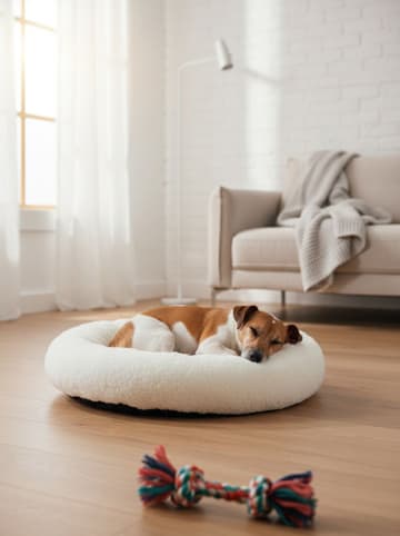 Paws&Whiskers Legowisko "Pugalo" w kolorze kremowym dla psa