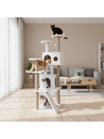 Paws&Whiskers Krabpaal "Siena" wit - (B)60 x (H)165 x (D)45 cm