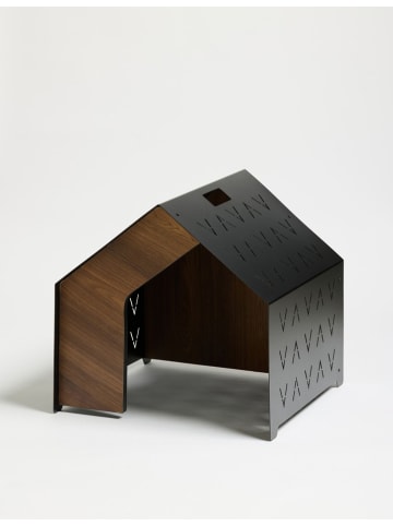 Paws&Whiskers Tierhütte in Braun/ Schwarz - (B)50 x (H)50 x (T)50 cm