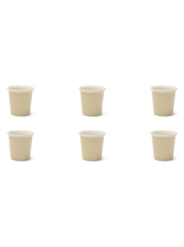 Trendy Kitchen by EXCÉLSA 6er-Set: Kaffeebecher "Trendy" in Creme - 90 ml