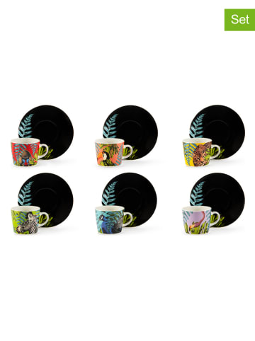 Trendy Kitchen by EXCÉLSA 6er-Set: Kaffeetassen "Madagaskar" in Bunt - 100 ml