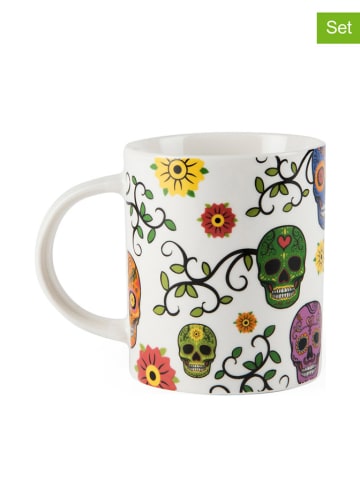 Trendy Kitchen by EXCÉLSA Kubki (4 szt.) "Calavera" ze wzorem - 300 ml