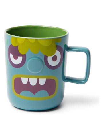 Trendy Kitchen by EXCÉLSA Tasse "The Moonster" in Hellblau/ Grün - 450 ml