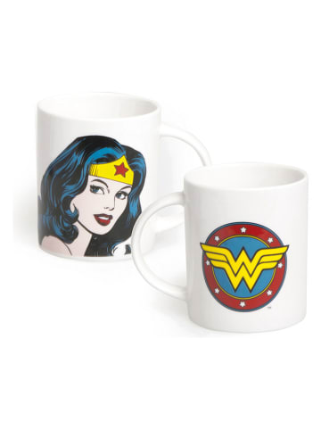 Trendy Kitchen by EXCÉLSA Kubek "Supereroi" w kolorze białym ze wzorem - 300 ml