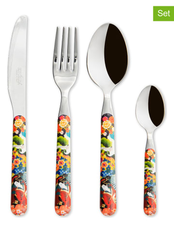 Trendy Kitchen by EXCÉLSA 24tlg. Besteckset "Kimono" in Bunt