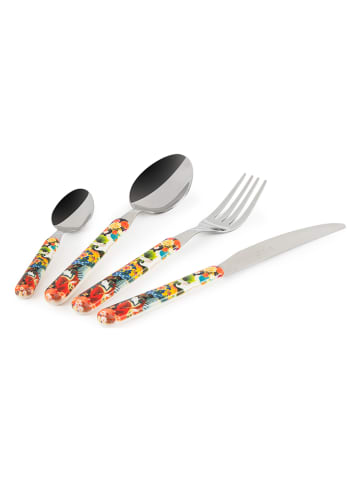 Trendy Kitchen by EXCÉLSA 24-częściowy zestaw sztućców "Kimono" ze wzorem