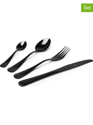 Trendy Kitchen by EXCÉLSA 24tlg. Besteckset in Schwarz
