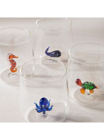 Trendy Kitchen by EXCÉLSA Szklanki (4 szt.) ze wzorem - 450 ml