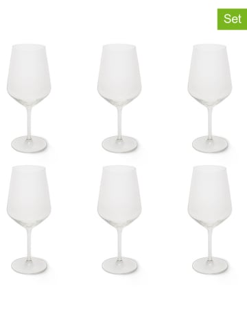Trendy Kitchen by EXCÉLSA 6-delige set: wijnglazen "Verona" transparant - 530 ml