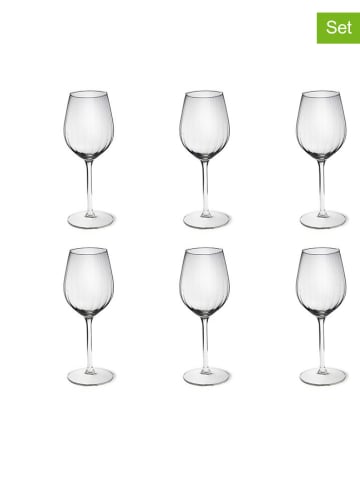 Trendy Kitchen by EXCÉLSA 6er-Set: Weingläser "Alba" in Transparent - 380 ml