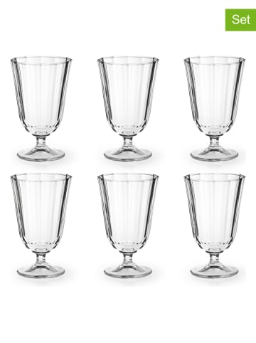 Trendy Kitchen by EXCÉLSA 6-delige set: glazen "Victoria" transparant - 250 ml